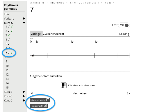 übung gemacht